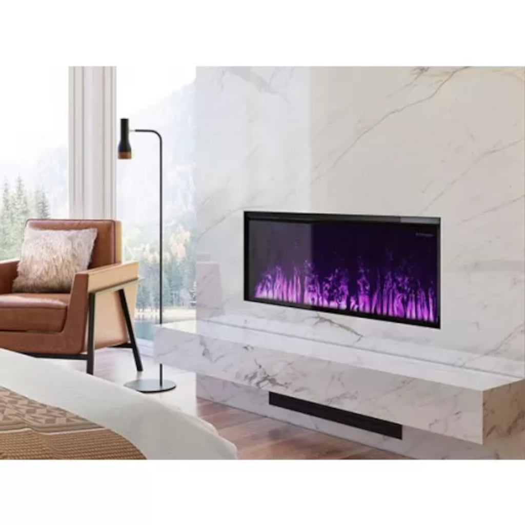Dimplex Optimyst® 46" Linear Electric Fireplace With Acrylic Ice and Driftwood Media | OLF46-AM