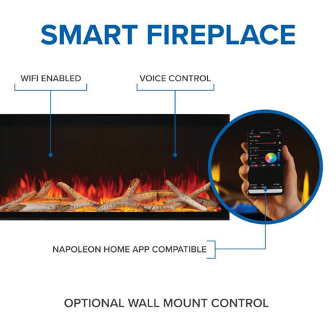 Image of Napoleon Astound FlexMount 50" Built-In Wall Mount Electric Fireplace | NEFL50AB
