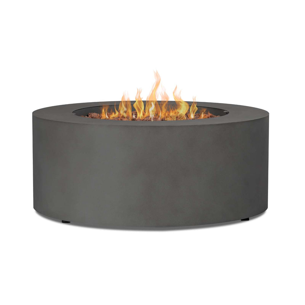 Real Flame Aegean Round Propane or Natural Gas Fire Pit Table | C9815LP-WSLT