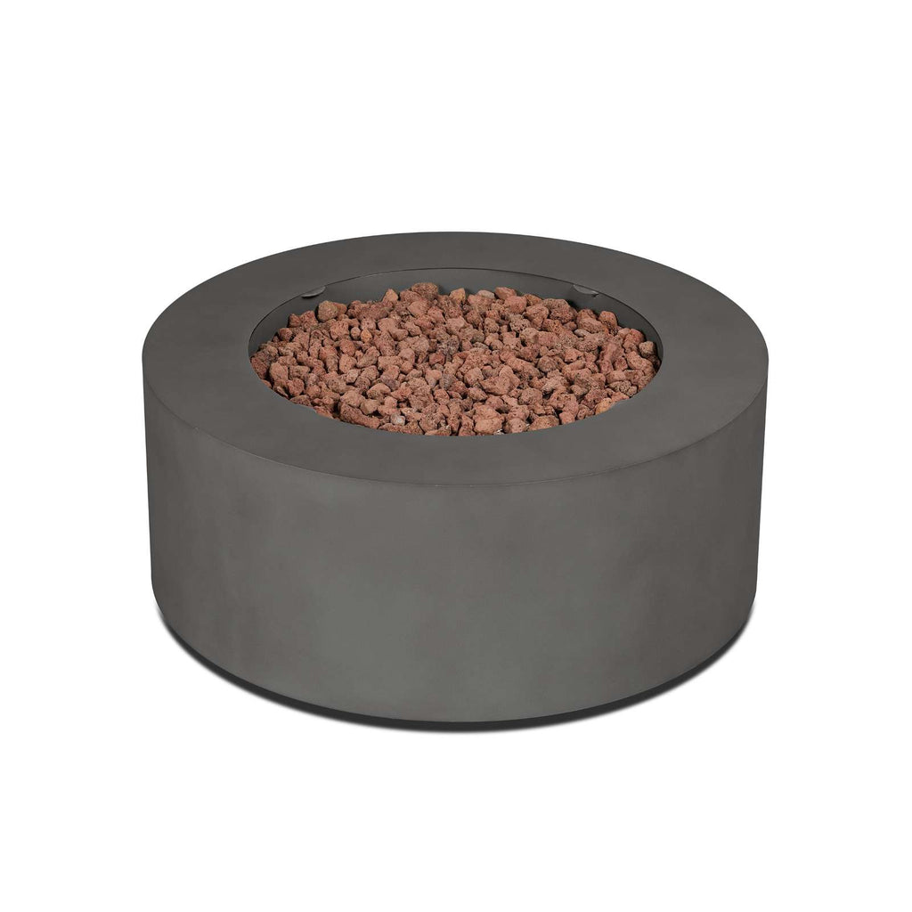 Real Flame Aegean Round Propane or Natural Gas Fire Pit Table | C9815LP-WSLT