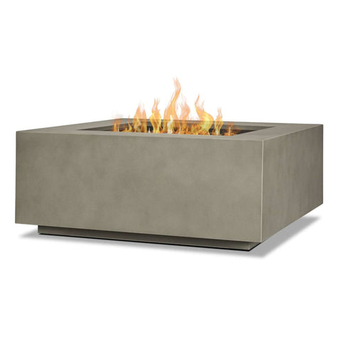 Image of Real Flame Aegean Square Propane or Natural Gas Fire Pit Table | C9812LP-MGRY