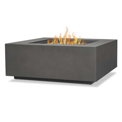 Image of Real Flame Aegean Square Propane or Natural Gas Fire Pit Table | C9812LP-WSLT