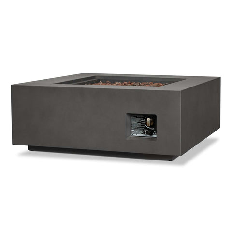 Image of Real Flame Aegean Square Propane or Natural Gas Fire Pit Table | C9812LP-WSLT