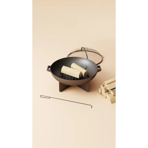 Image of Real Flame Anson Wood Burning Fire Pit | 958-GRY