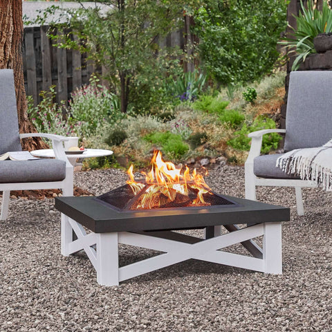 Image of Real Flame Austin Wood Burning Fire Pit | 350-WHT