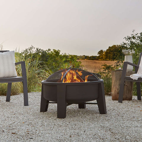 Image of Real Flame Forsyth Wood Burning Fire Pit | 360-BLK