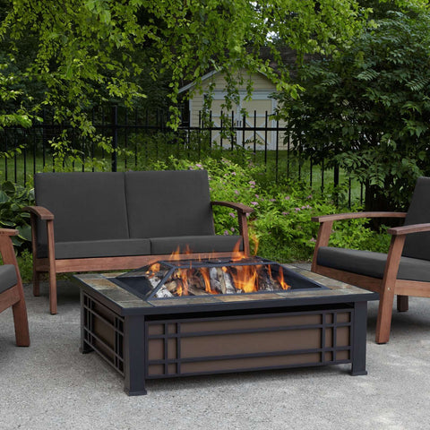 Image of Real Flame Hamilton Wood Burning Fire Pit | 946-NST