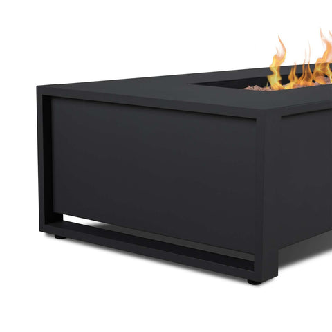Image of Real Flame Keenan 52" Rectangle Propane Fire Pit Table | 6340LP-BLK
