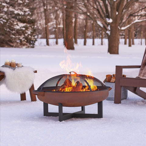 Image of Real Flame La Porte Wood Burning Fire Pit | 400-RST