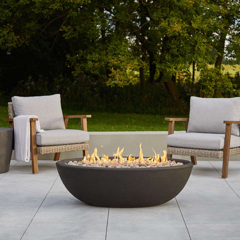Image of Real Flame Riverside 48" Oval Propane Fire Pit Bowl | 590LP-SHL