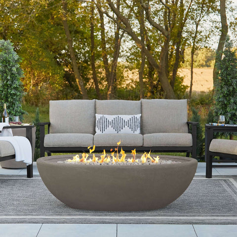 Image of Real Flame Riverside 58" Oval Propane Fire Pit Bowl | 592LP-GLG