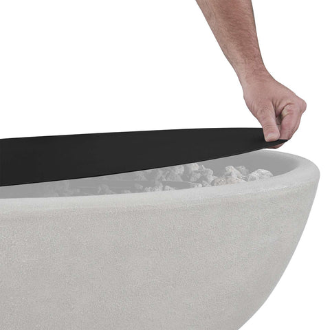 Image of Real Flame Riverside Large Oval Steel Burner Lid | 593-BLK