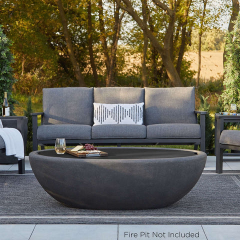 Image of Real Flame Riverside Large Oval Steel Burner Lid | 593-BLK