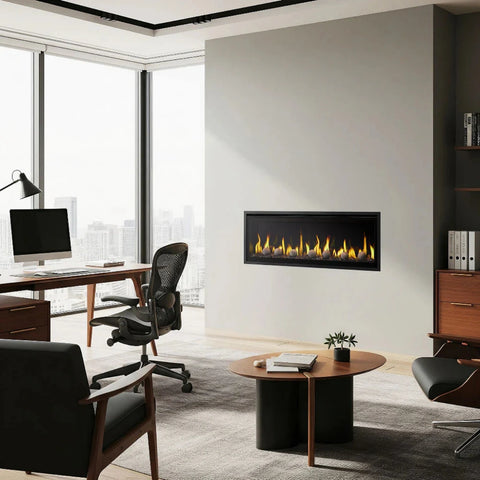 Image of SimpliFire Allusion Edge 50" Linear Electric Recessed Fireplace | SF-ALLE50