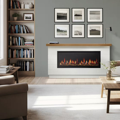 Image of SimpliFire Allusion Edge 50" Linear Electric Recessed Fireplace | SF-ALLE50