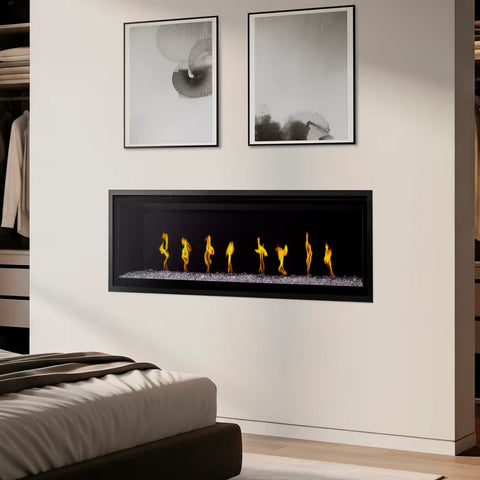 Image of SimpliFire Allusion Edge 60" Linear Electric Recessed Fireplace | SF-ALLE60