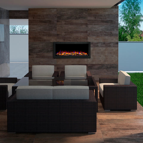 SimpliFire Forum Outdoor 43" Built-In/Recessed Electric Fireplace | SF-OD43