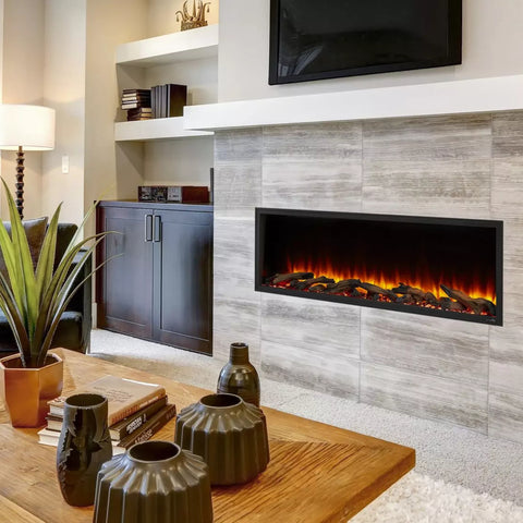 Image of SimpliFire Scion 43" Built-In Linear Electric Fireplace | SF-SC43-BK