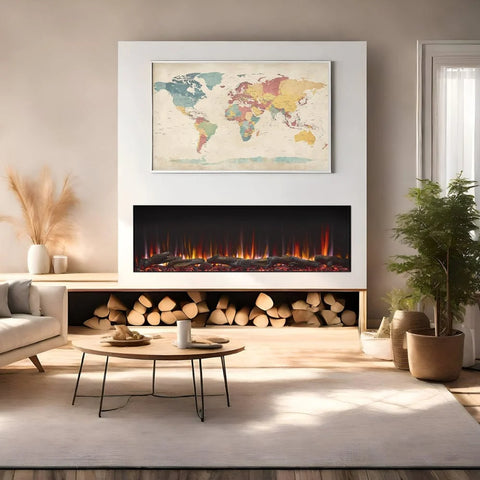 Image of SimpliFire Triton 65-Inch Multi-View Smart Electric Fireplace | SF-TR65