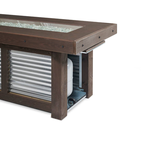 Image of The Outdoor GreatRoom Company Denali Brew Linear Gas Fire Pit Table | DENBR-1242