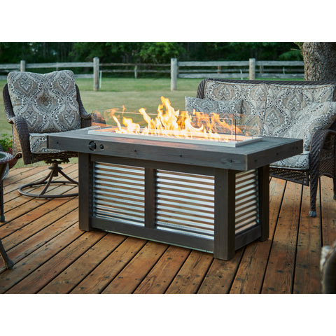 Image of The Outdoor GreatRoom Company Denali Brew Linear Gas Fire Pit Table | DENBR-1242