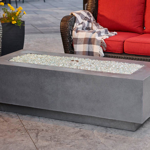 Image of The Outdoor GreatRoom Company Midnight Mist Cove 72" Linear Gas Fire Pit Table | CV-72MM