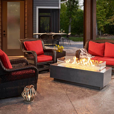 The Outdoor GreatRoom Company Midnight Mist Cove 72" Linear Gas Fire Pit Table | CV-72MM