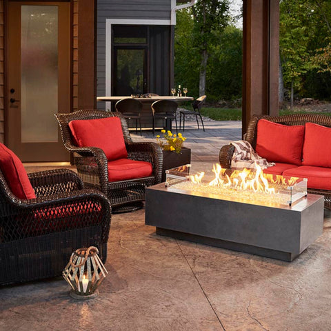Image of The Outdoor GreatRoom Company Midnight Mist Cove 72" Linear Gas Fire Pit Table | CV-72MM