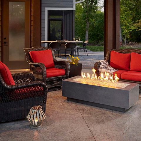 Image of The Outdoor GreatRoom Company Midnight Mist Cove 72" Linear Gas Fire Pit Table | CV-72MM