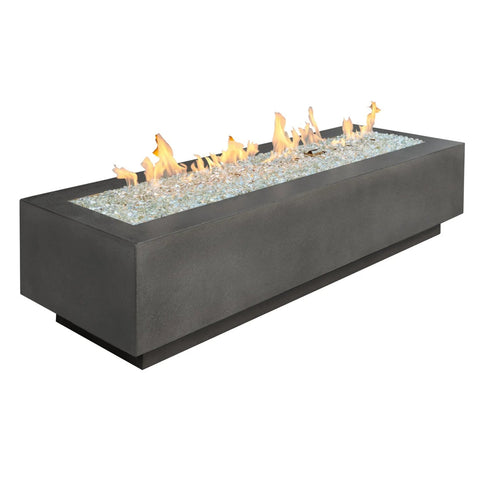 Image of The Outdoor GreatRoom Company Midnight Mist Cove 72" Linear Gas Fire Pit Table | CV-72MM