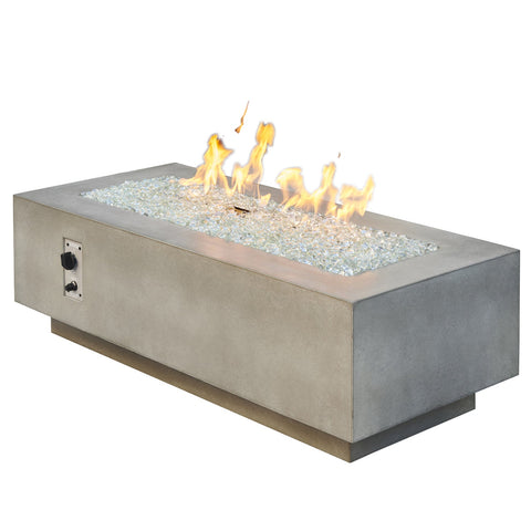Image of The Outdoor GreatRoom Company Natural Grey Cove 54" Linear Gas Fire Pit Table | CV-54