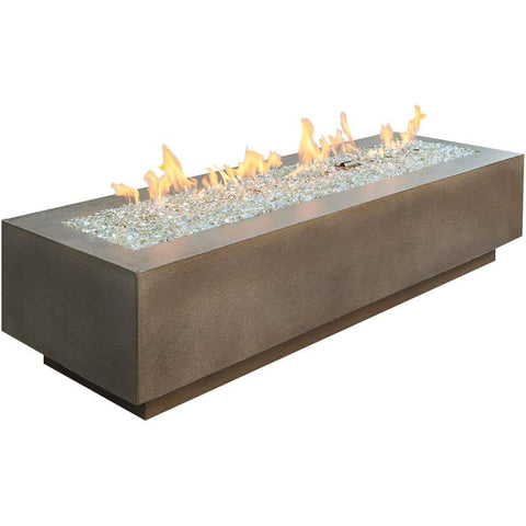 Image of The Outdoor GreatRoom Company Natural Grey Cove 72" Linear Gas Fire Pit Table | CV-72