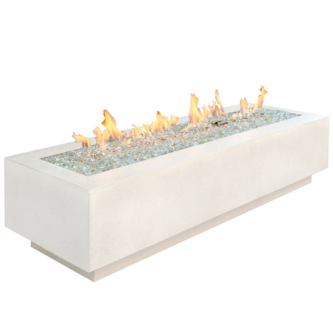 The Outdoor GreatRoom Company White Cove 72" Linear Gas Fire Pit Table | CV-72WT
