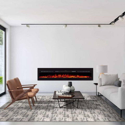 Image of Touchstone Sideline 84" Recessed Electric Fireplace | 80043