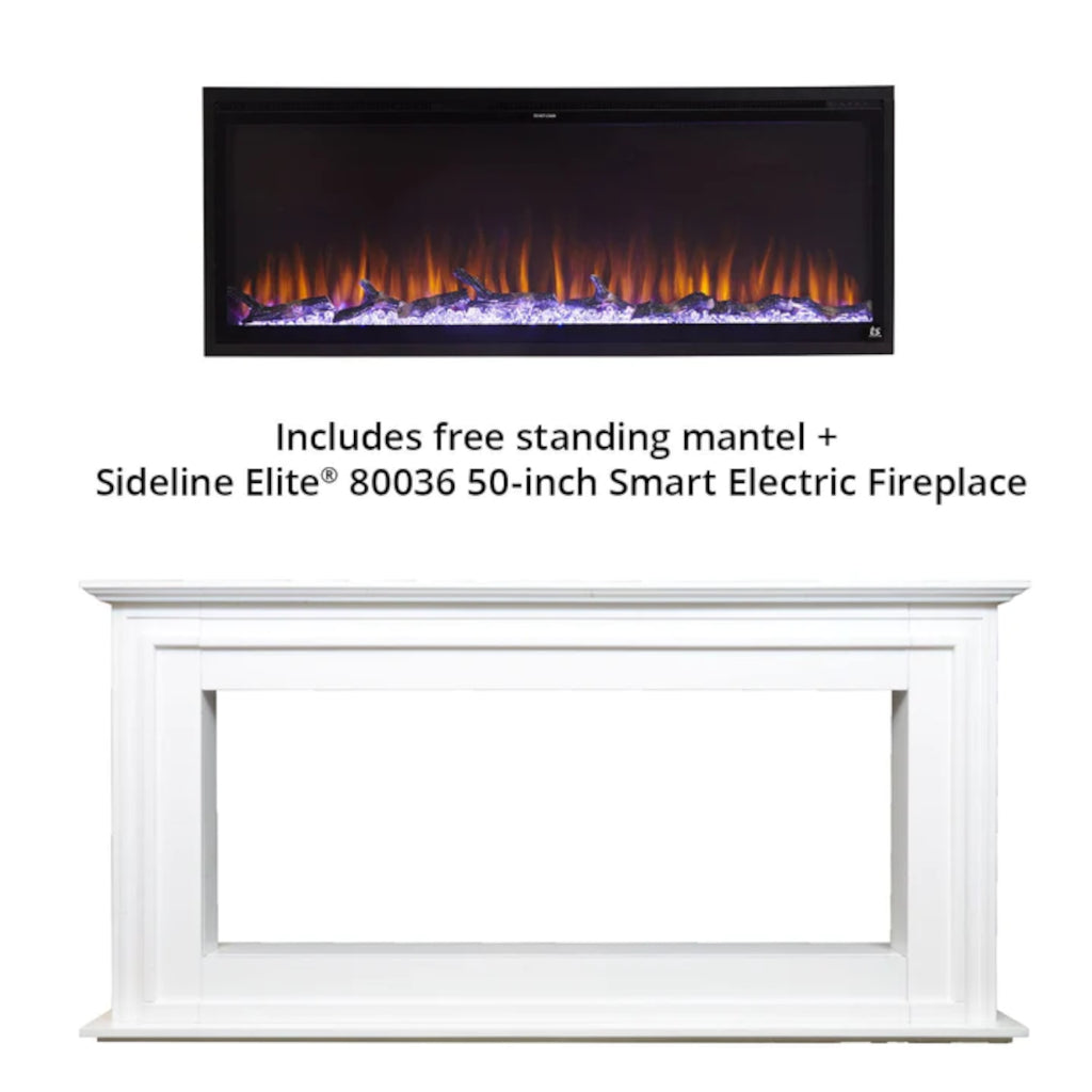 Touchstone Sideline Elite 50-inch Smart Electric Fireplace with Encase Surround Mantel | 90001-80036