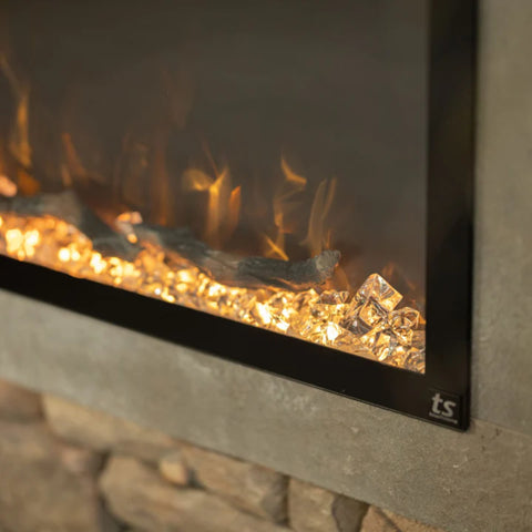 Image of Touchstone Sideline Elite 60 Inch Recessed Smart Outdoor Weatherproof Electric Fireplace | 80049
