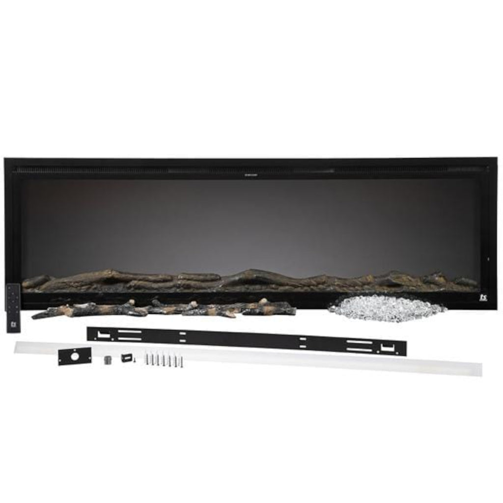 Touchstone Sideline Elite 84" Linear Flush Mount WiFi Enabled Smart Electric Fireplace - (Alexa / Google Compatible) | 80050