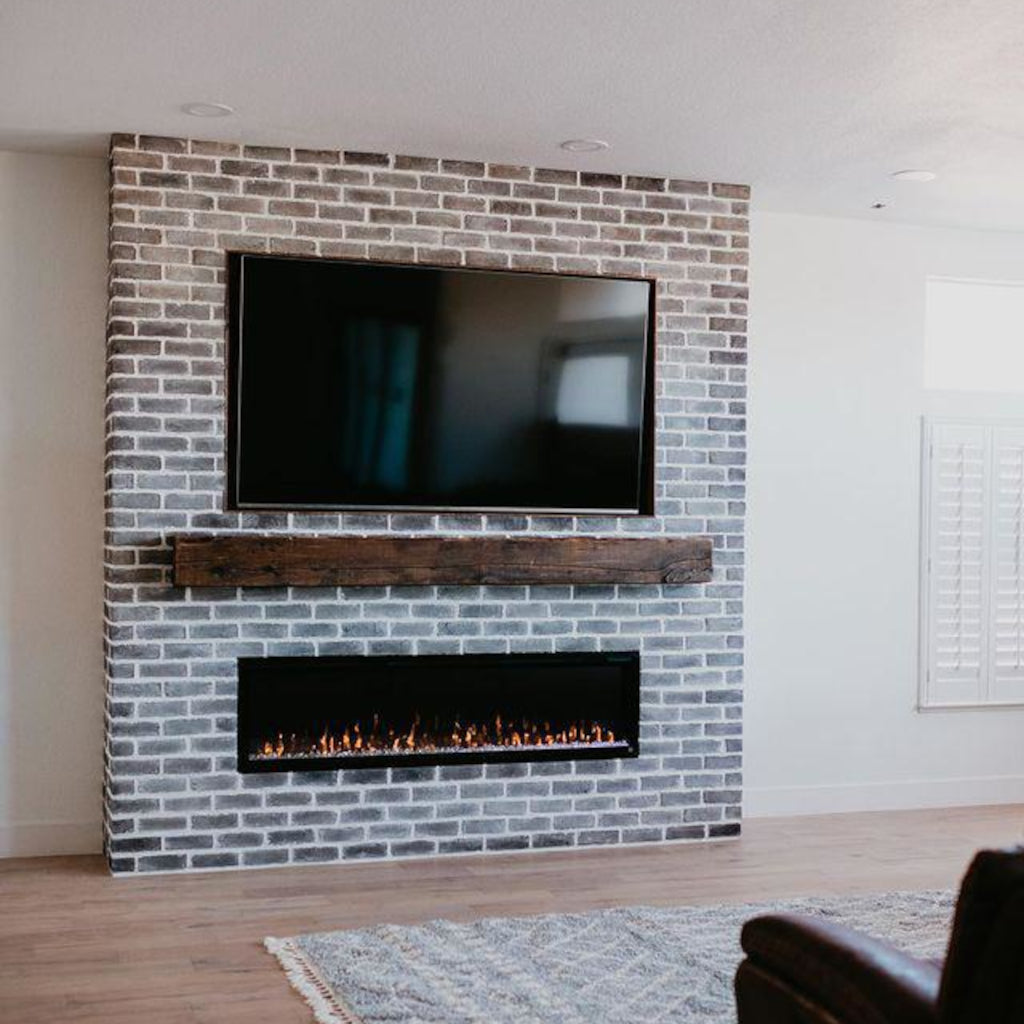 Touchstone Sideline Elite 84" Linear Flush Mount WiFi Enabled Smart Electric Fireplace - (Alexa / Google Compatible) | 80050