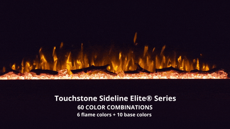 Touchstone Sideline Elite 84" Linear Flush Mount WiFi Enabled Smart Electric Fireplace - (Alexa / Google Compatible) | 80050