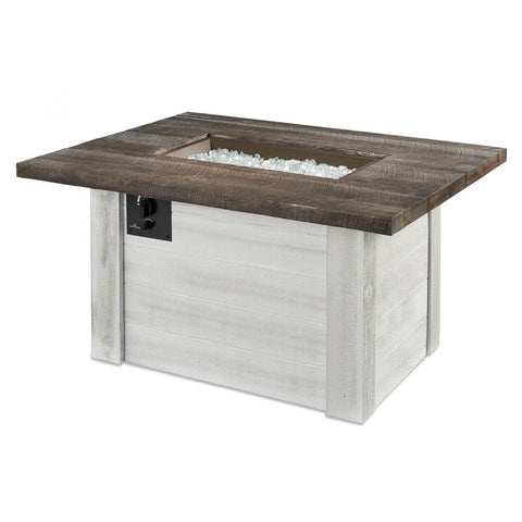 Image of The Outdoor GreatRoom Company Alcott 48-Inch Rectangular Natural Gas Fire Pit Table - Antique Timber- ALC-1224-NG - Fire Pit Table - The Outdoor GreatRoom Company - ElectricFireplacesPlus.com