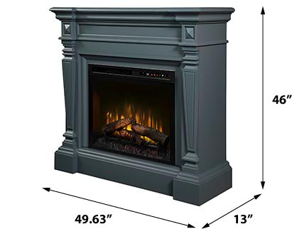 Image of Dimplex Heather Electric Fireplace Mantel With Glass Ember Bed - GDS28G8-1941WE
