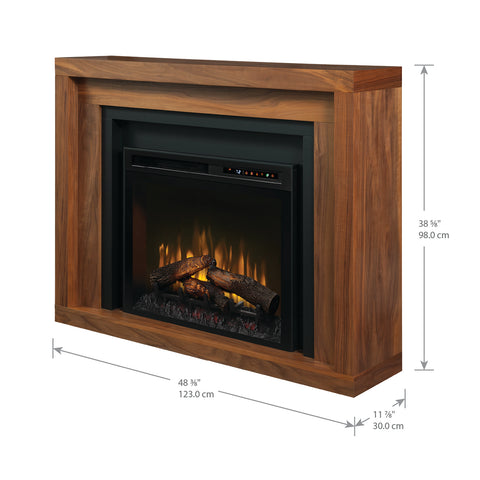 Image of Dimplex Anthony Electric Fireplace Mantel With Logs - GDS28L8-1942WL