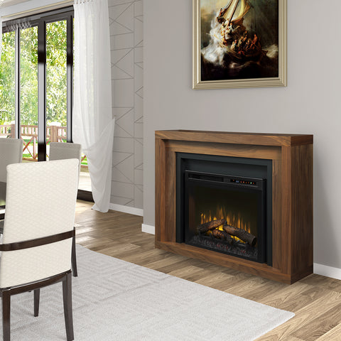 Image of Dimplex Anthony Electric Fireplace Mantel With Logs - GDS28L8-1942WL