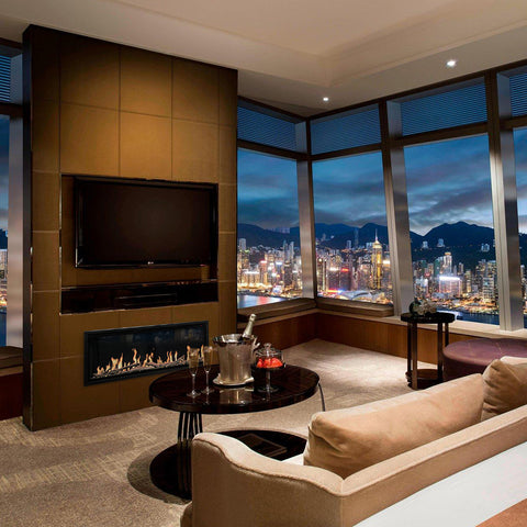 Image of Modern Flames Orion Slim 52" Virtual Fireplace | Built-In Or Wall Mounted | Single Sided | OR52-SLIM | Tall Flame Upgrade Included