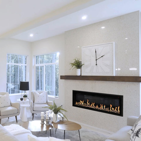 Image of Modern Flames Orion Slim 52" Virtual Fireplace | Built-In Or Wall Mounted | Single Sided | OR52-SLIM | Tall Flame Upgrade Included