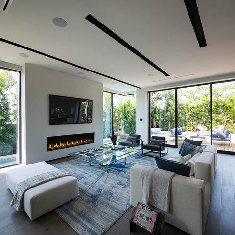 Image of Modern Flames Orion Slim 100" Virtual Fireplace | Built-In Or Wall Mounted | Single Sided | OR100-SLIM