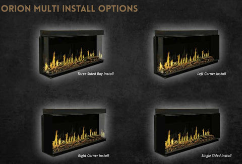 Image of Modern Flames Orion Multi 76" Virtual Fireplace | Recessed Mount | Single Or Multi-Sided | OR76-MULTI | Tall Flame Upgrade Included