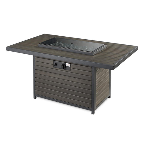 Image of The Outdoor GreatRoom Company Brooks 50-Inch Rectangular Propane Gas Fire Pit Table - Grey - BRK-1224-K - Fire Pit Table - The Outdoor GreatRoom Company - ElectricFireplacesPlus.com
