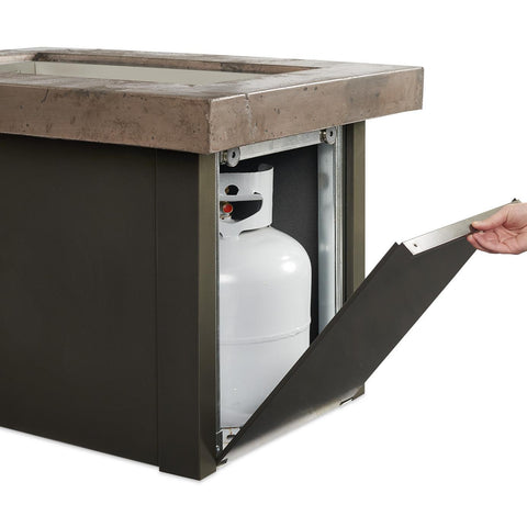 Image of The Outdoor GreatRoom Company Providence 32-Inch Rectangular Natural Gas Fire Pit Table - Brown - PROV-1224-MNB-K-NG - Fire Pit Table - The Outdoor GreatRoom Company - ElectricFireplacesPlus.com