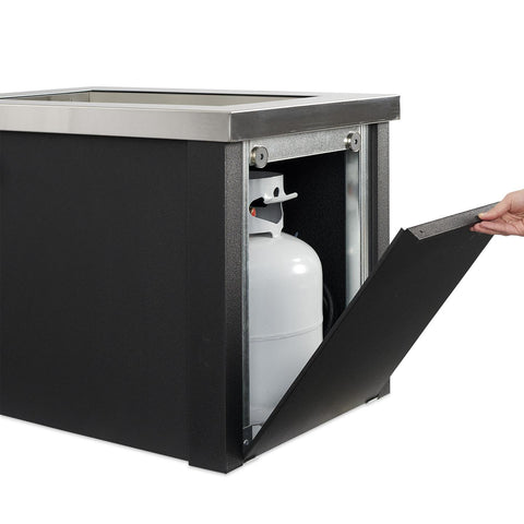 Image of The Outdoor GreatRoom Company Providence 32-Inch Rectangular Propane Gas Fire Pit Table - Stainless Steel - PROV-1224-SS - Fire Pit Table - The Outdoor GreatRoom Company - ElectricFireplacesPlus.com